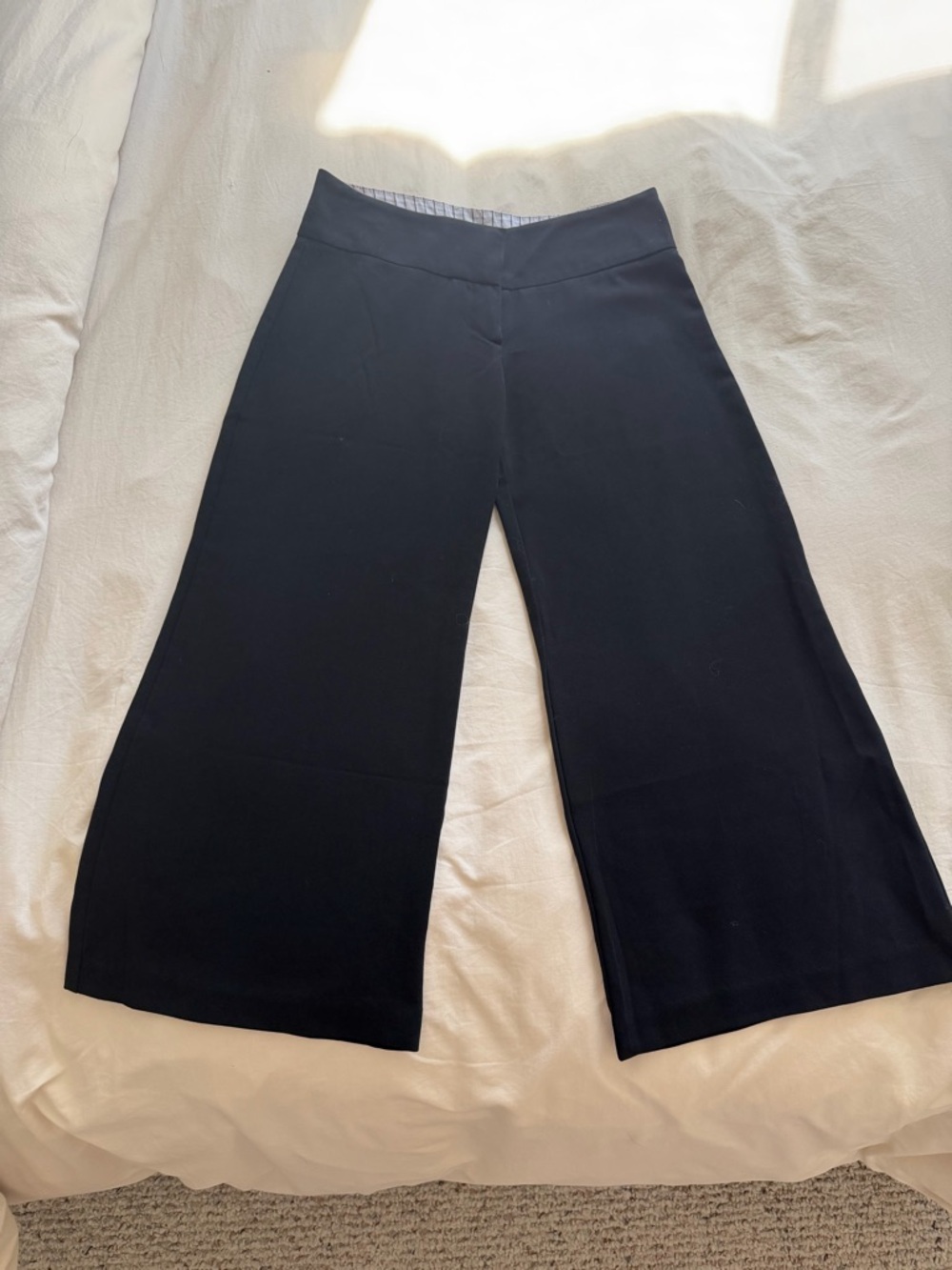 Y2k Super Low-Rise Wide Leg Capris Black